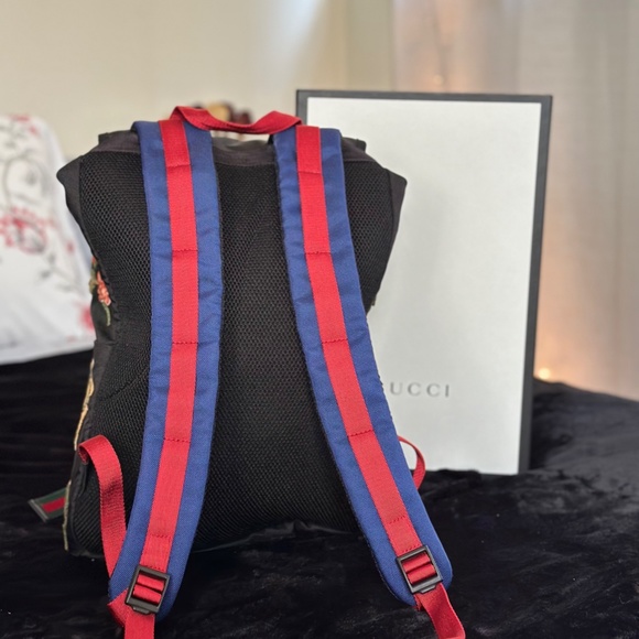 Gucci Butterfly Tiger Floral Embroidery L’ aveugle Par Amour Techpack Backpack - Picture 4 of 13